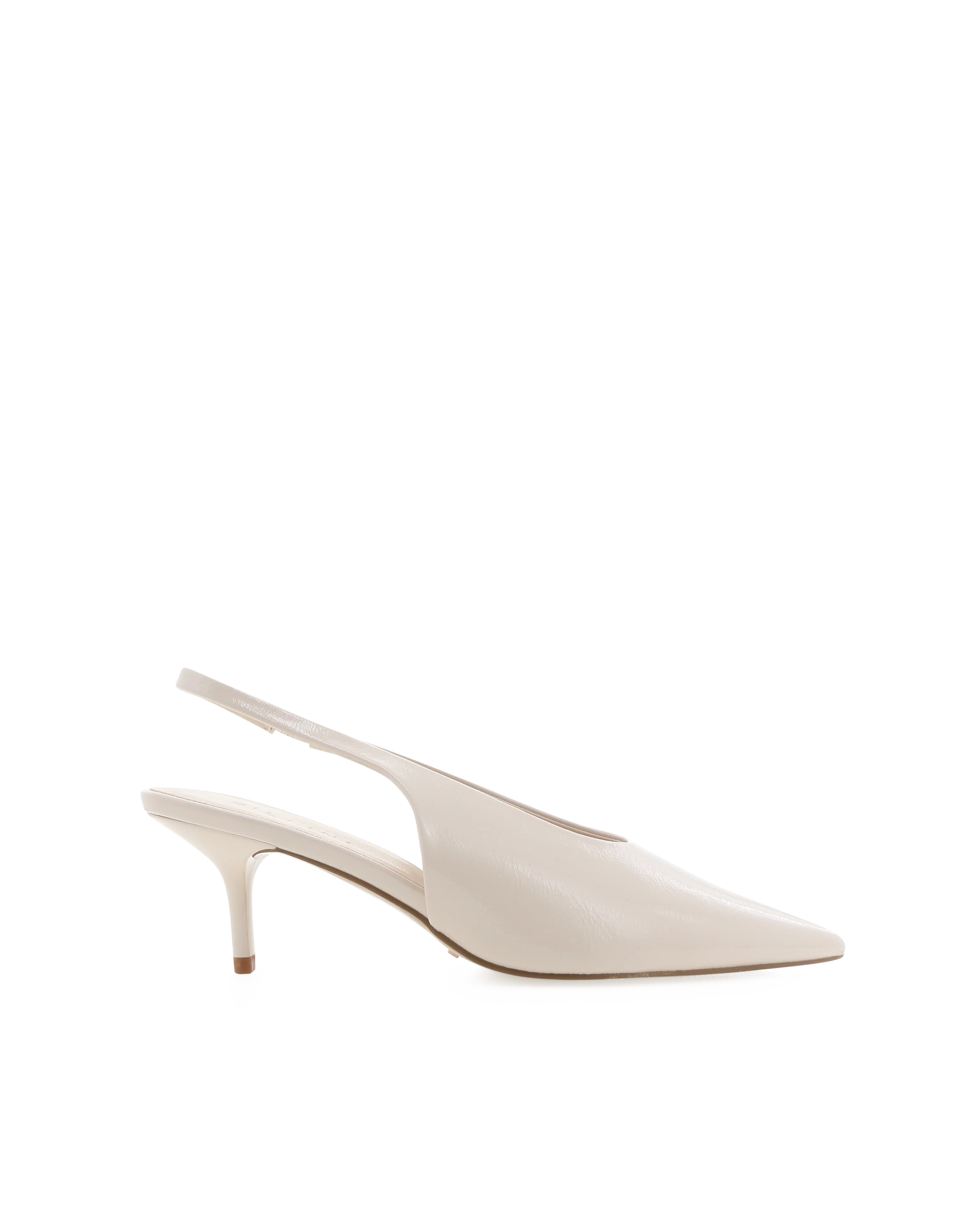 Xishi Heels - Chalk Crinkle Patent