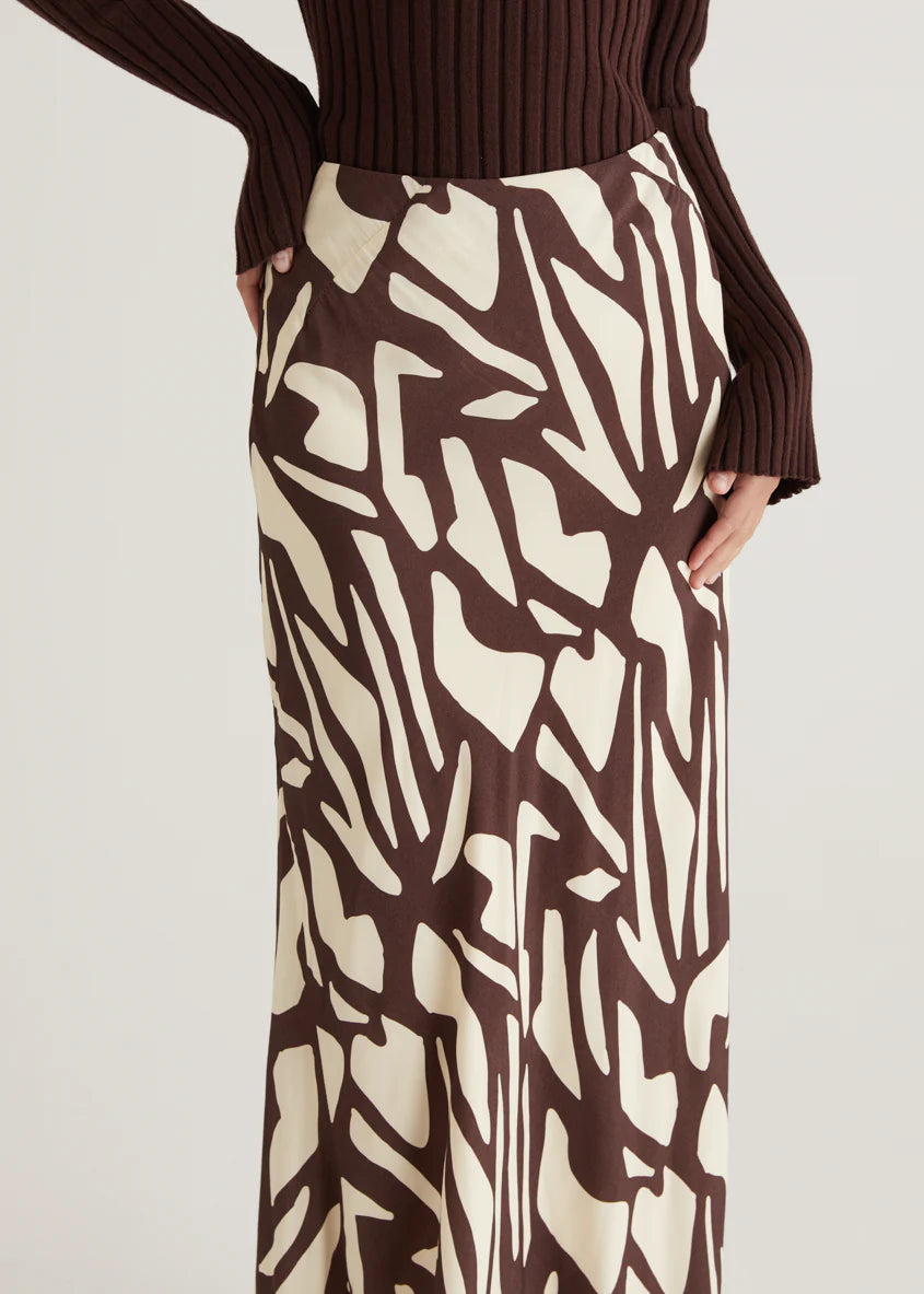 Vance Maxi Skirt - Choc Vanilla