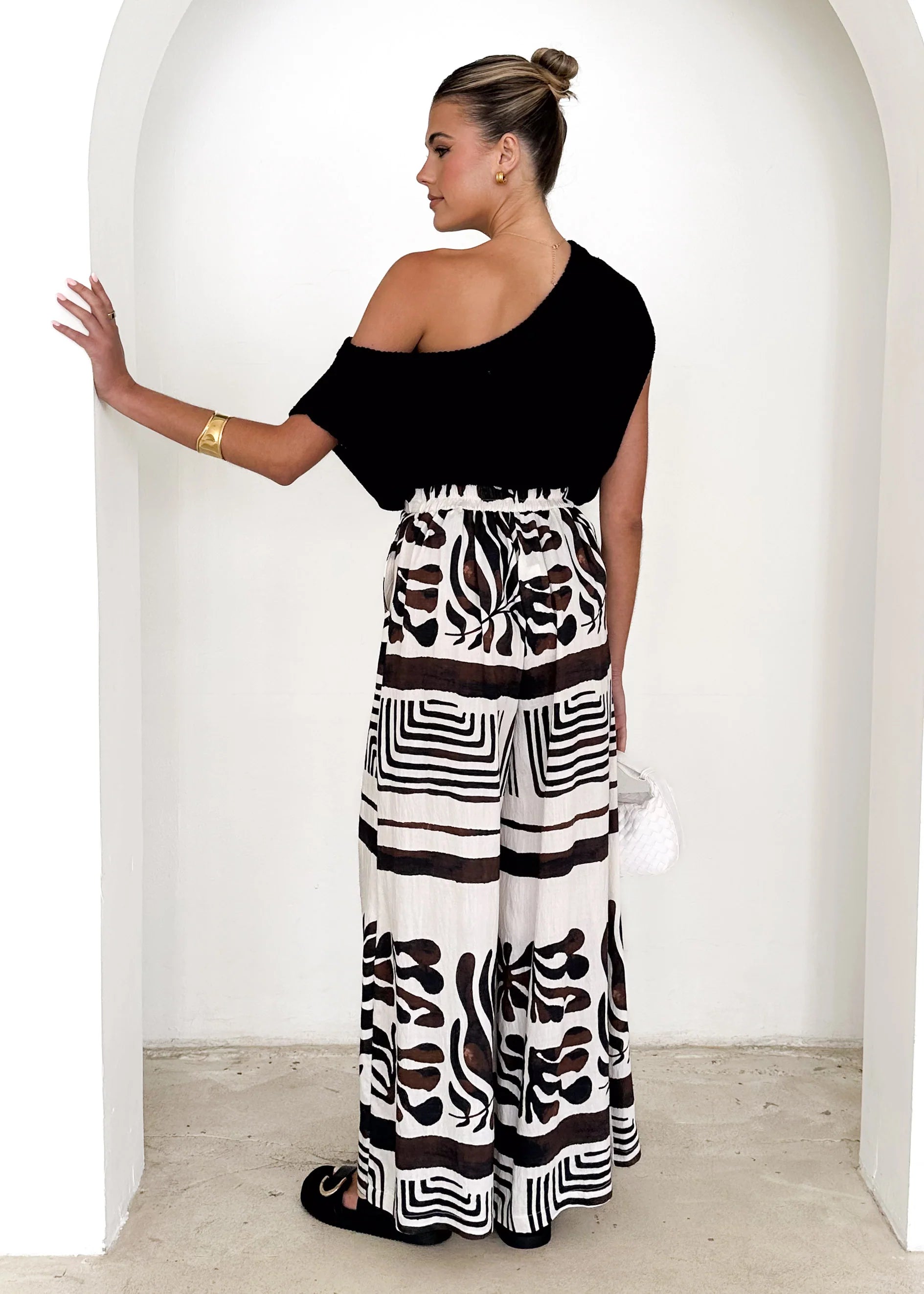 Verona Pants - Black Abstract