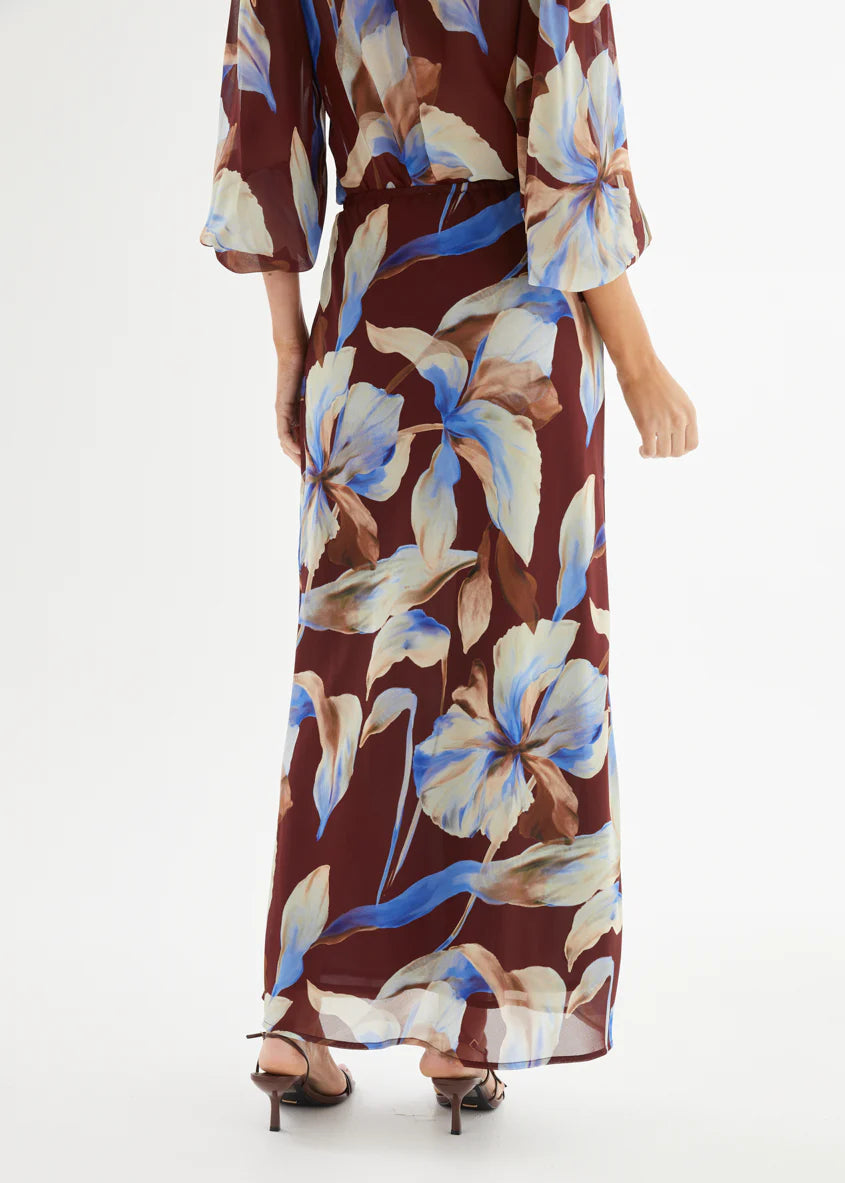 Skyla Maxi Skirt - Burgundy Anya