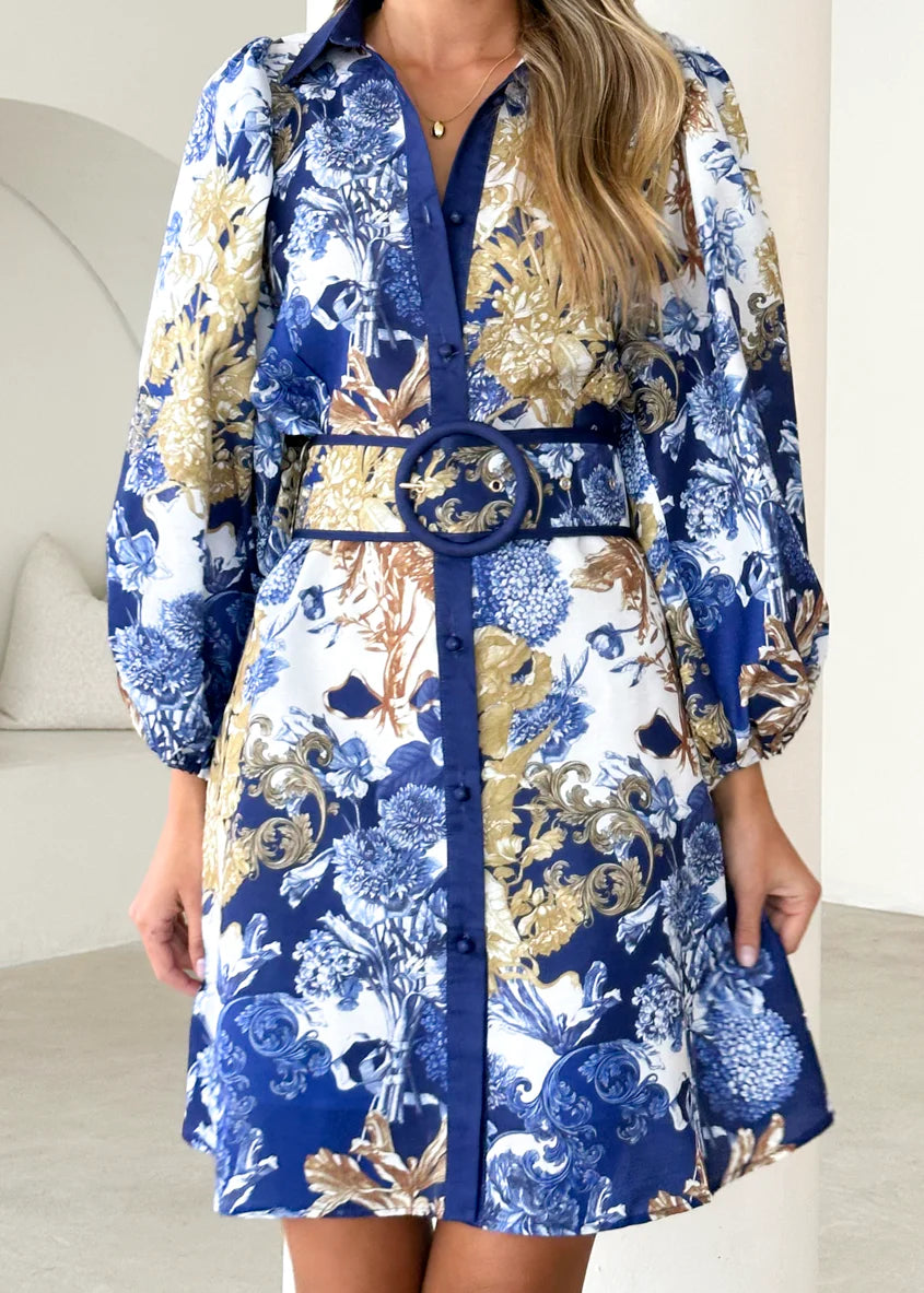 Tavana Dress - Navy Chateau