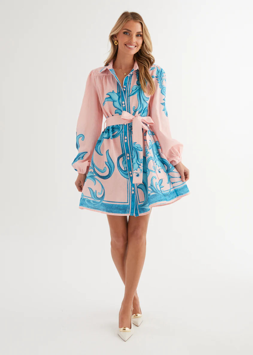 Nicoletta Dress - Pink Zayna