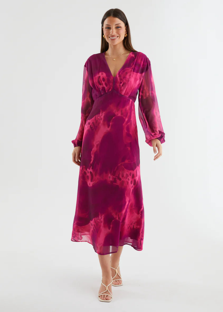 Primavera Maxi Dress - Pink Splash