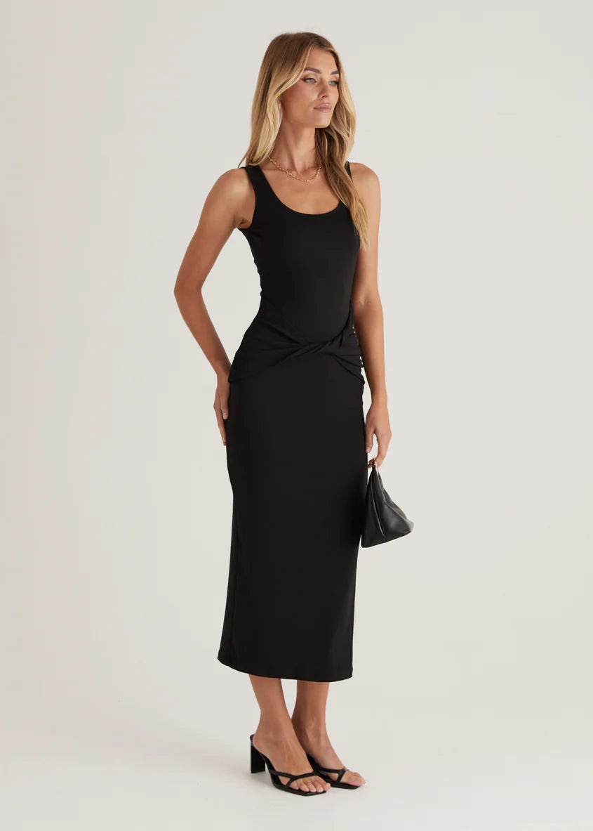 Sonia Midi Dress - Black