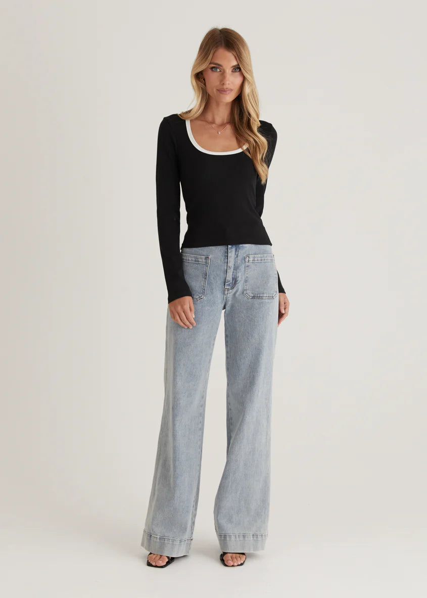 Kosey Knit Top - Black