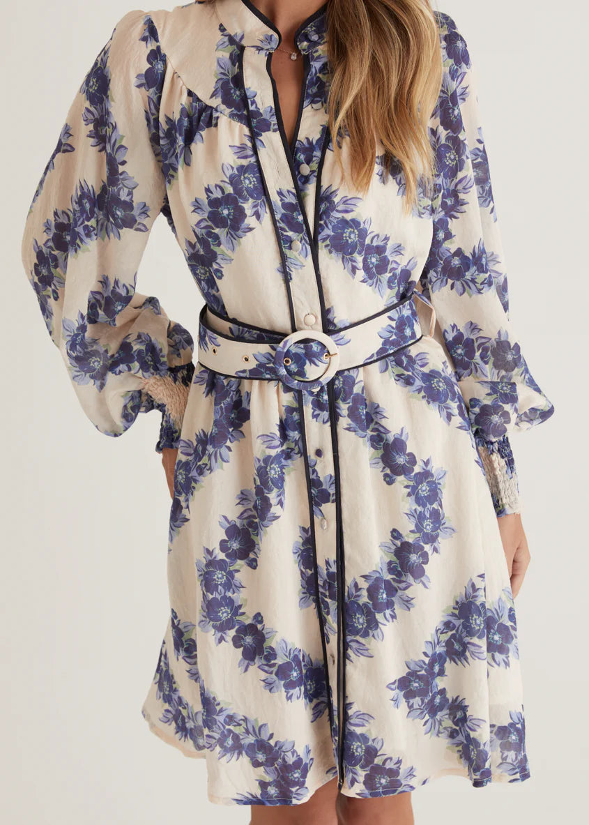 Silene Dress - Blue Floral
