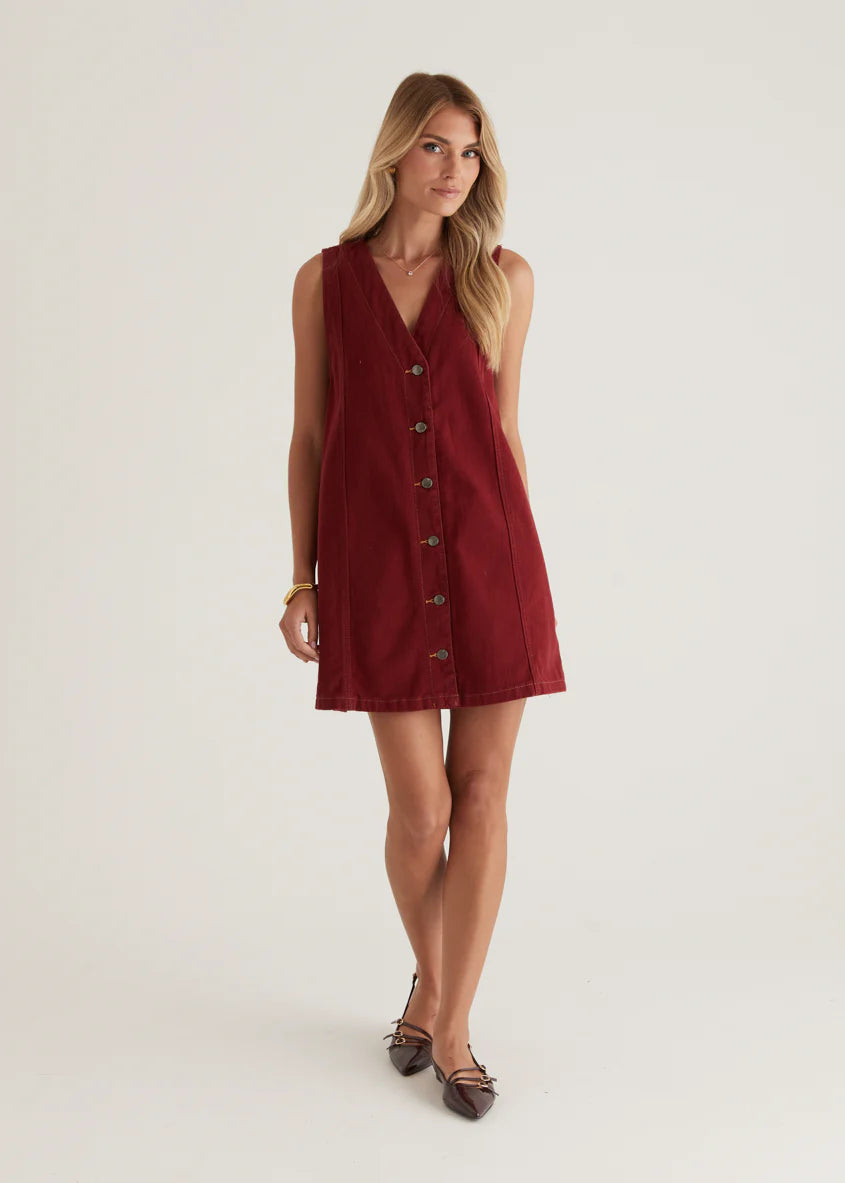 Halluna Dress - Wine