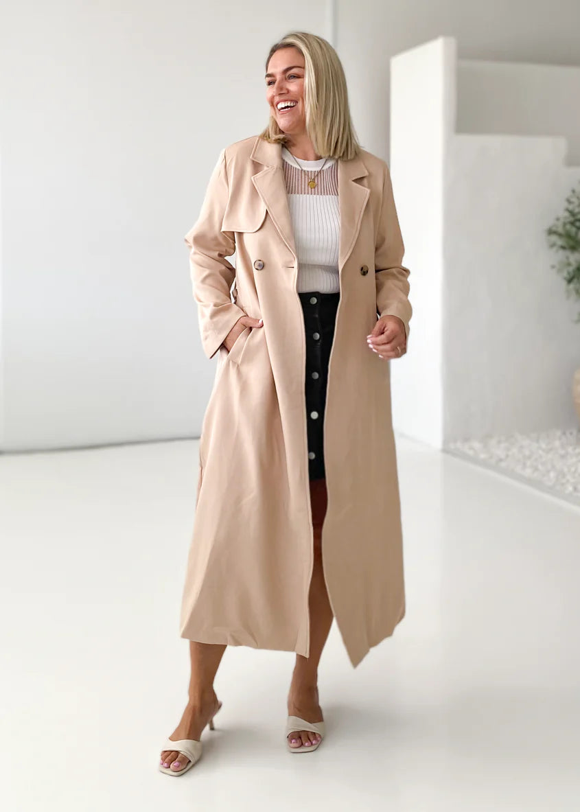 Kylie Trench Coat - Camel