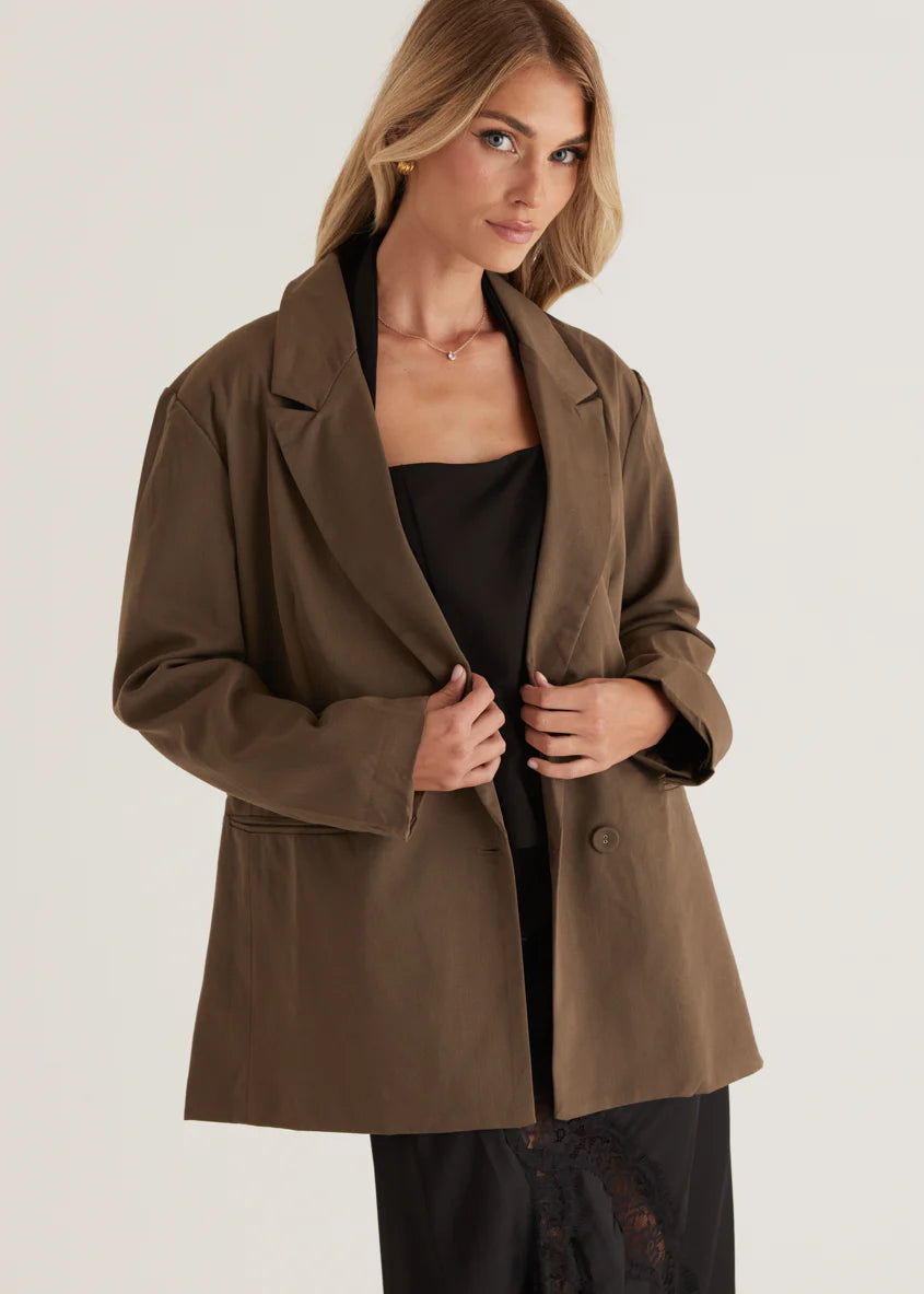 Elara Blazer - Olive