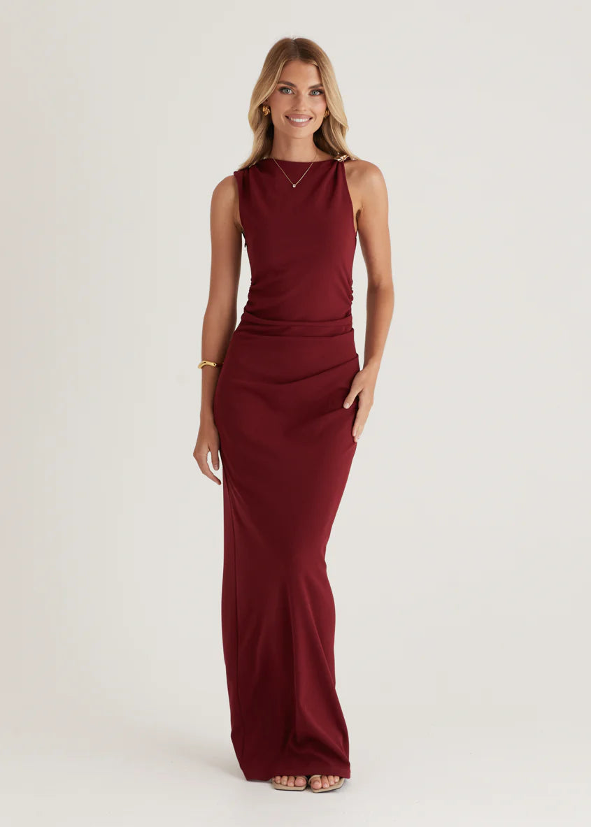 Rosita Maxi Dress - Burgundy