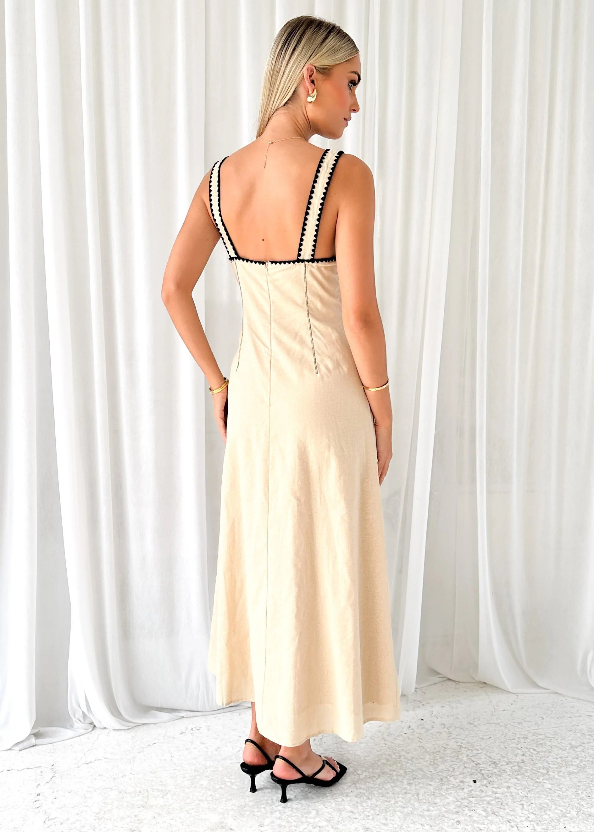 Jade Midi Dress - Oatmeal