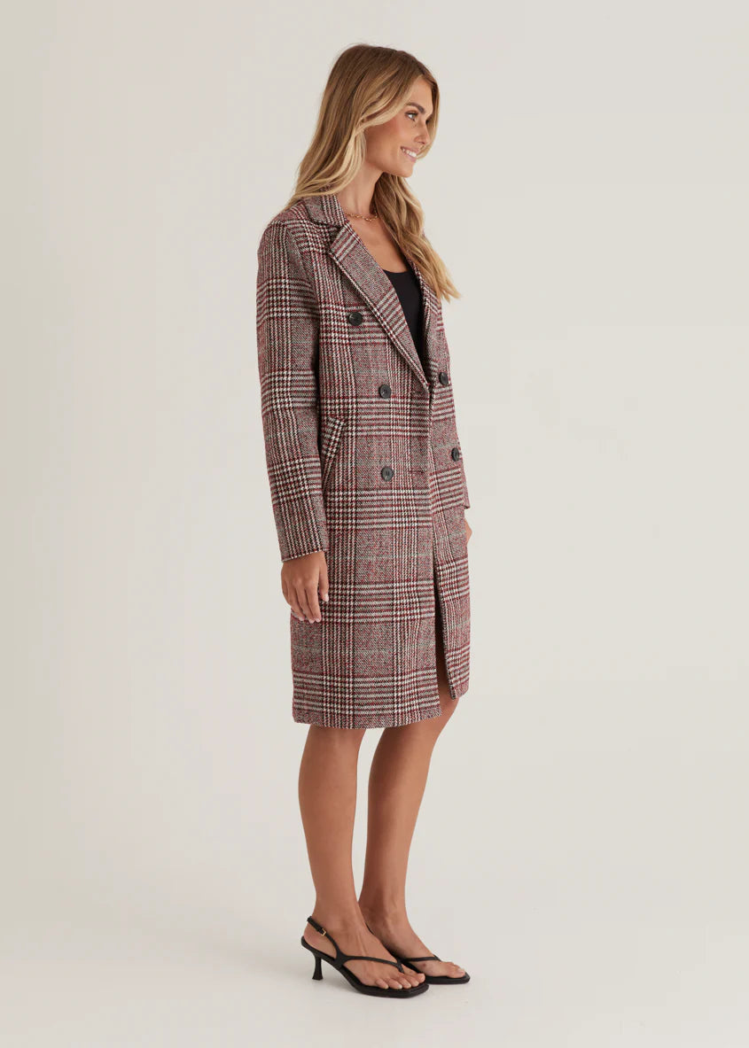 Jarren Coat - Red Check