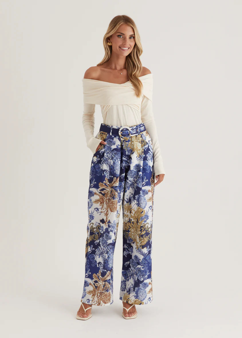 Tethroe Pants - Navy Chateau