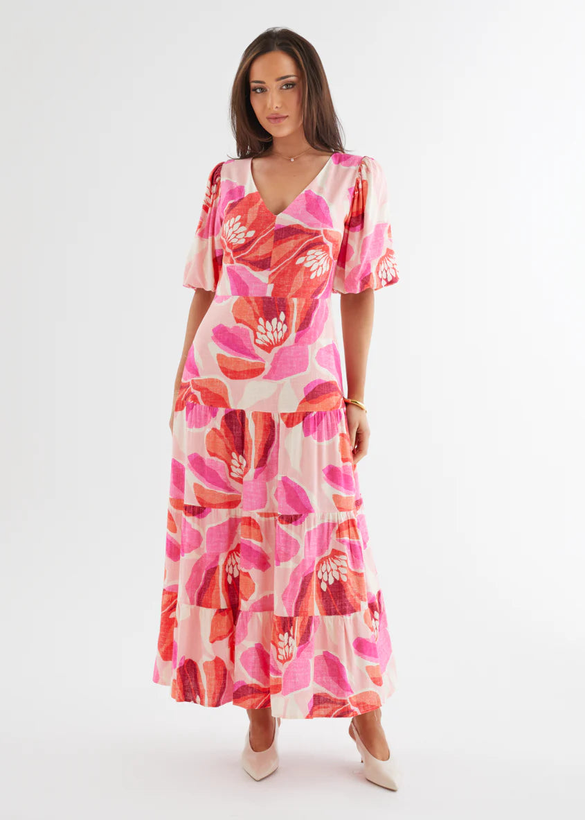 Lyndia Maxi Dress - Pink Rosalie