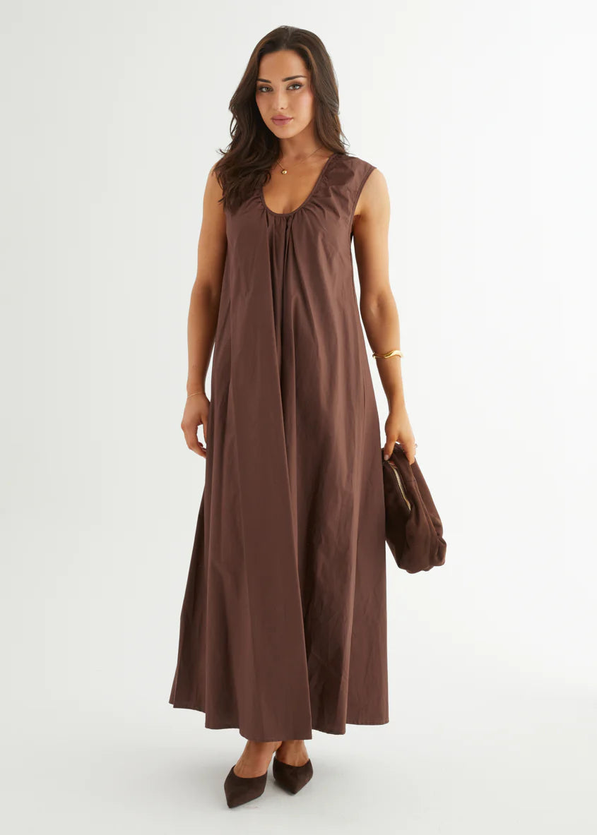 Casandra Maxi Dress - Chocolate
