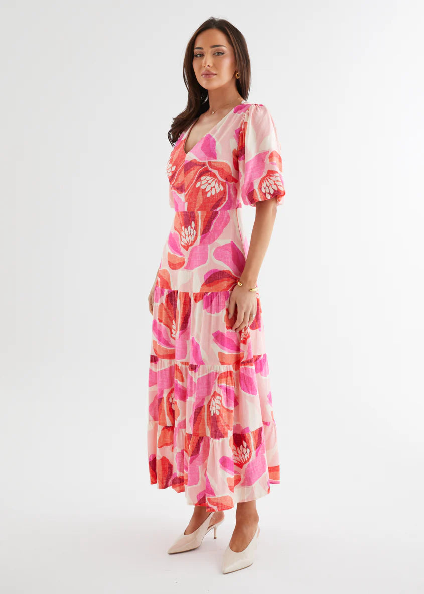Lyndia Maxi Dress - Pink Rosalie