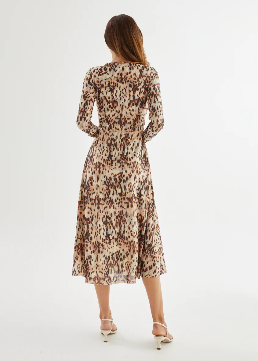 Cyrus Midi Dress - Cheetah