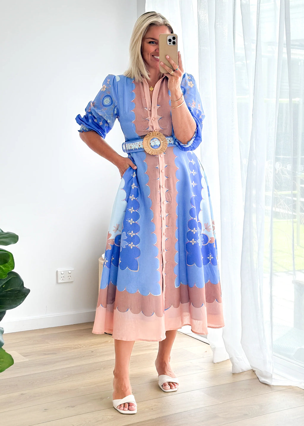 Portobello Midi Dress - Blue Moon