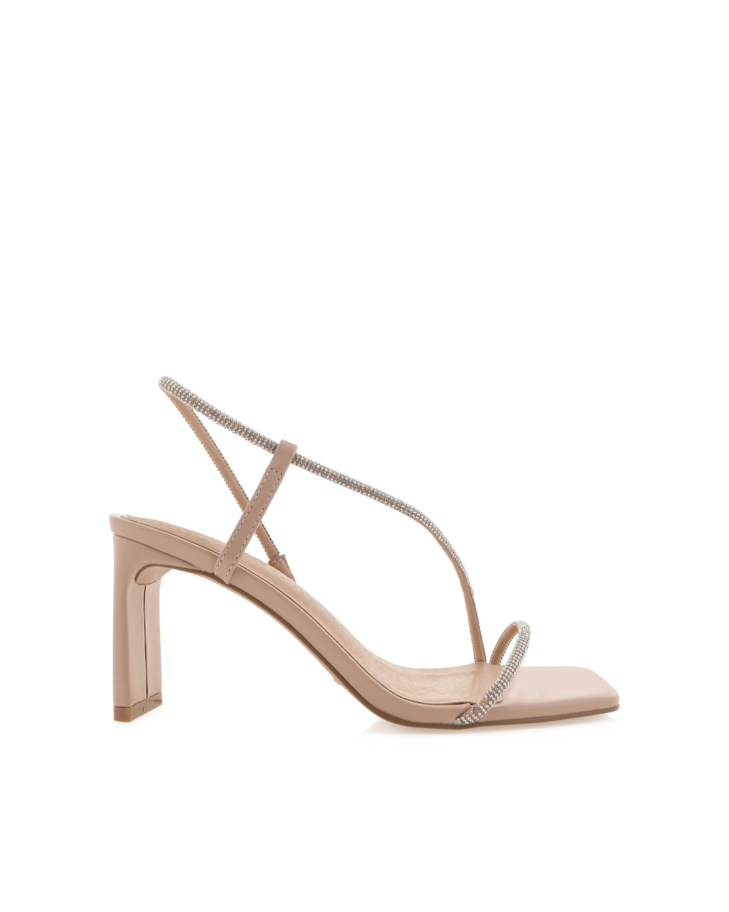 Kaye Heels - Nude Diamante