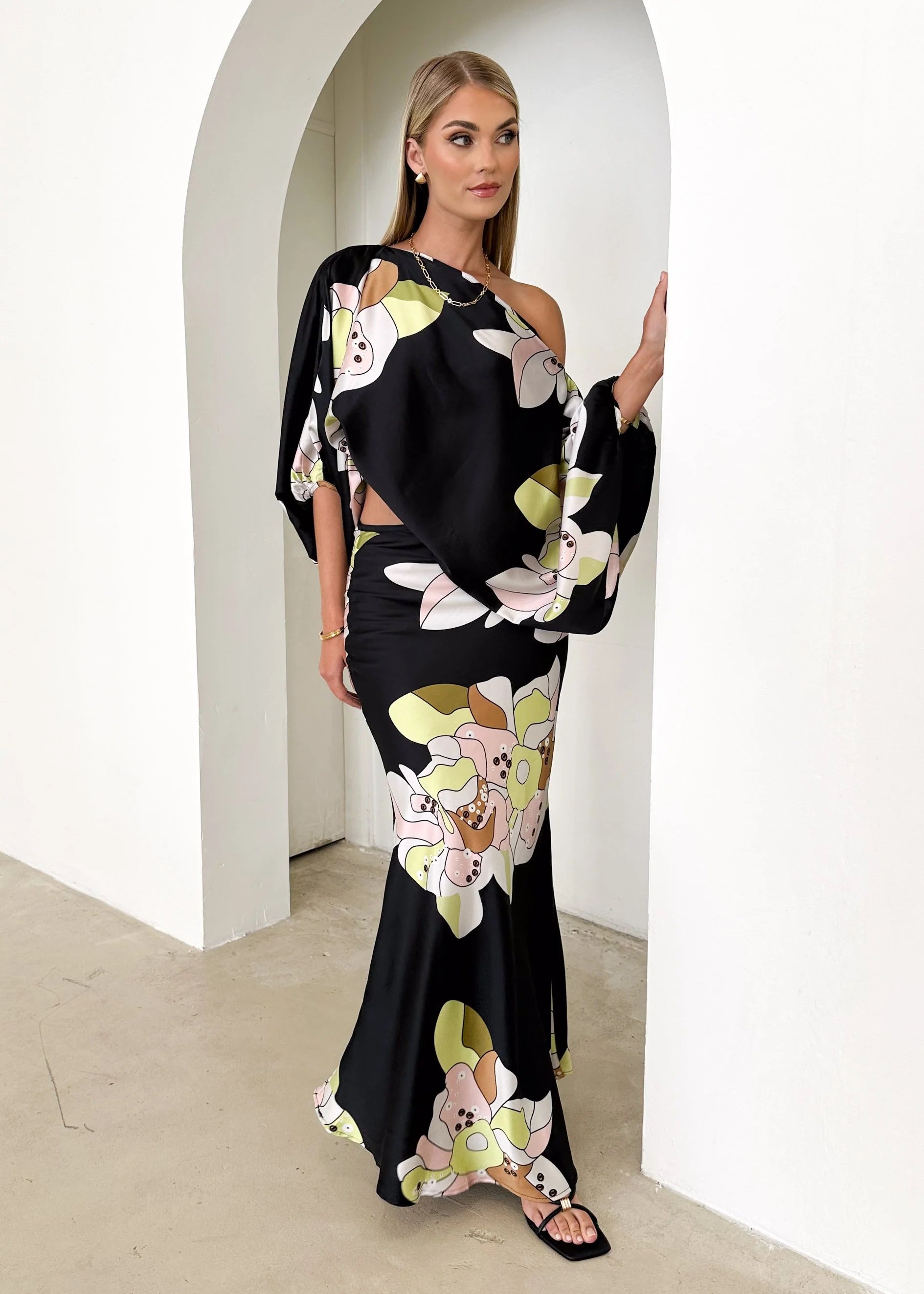 Cleos Maxi Skirt - Black Astrid