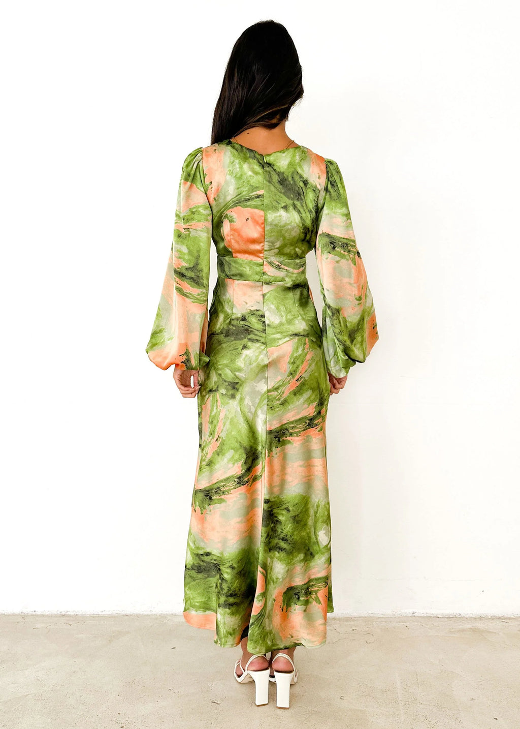 Dreamso Midi Dress - Green Splash