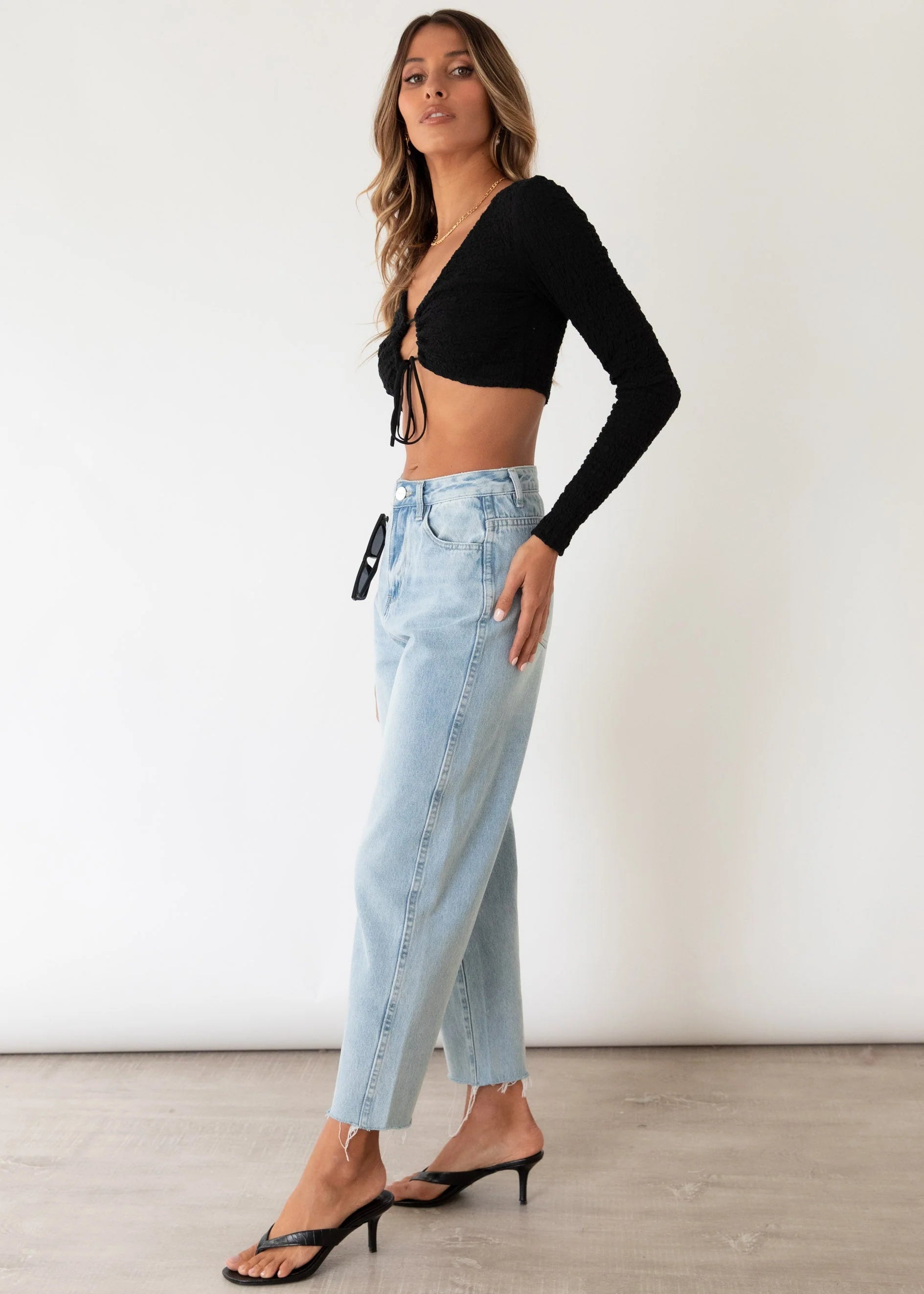 Brave Hearts Crop - Black