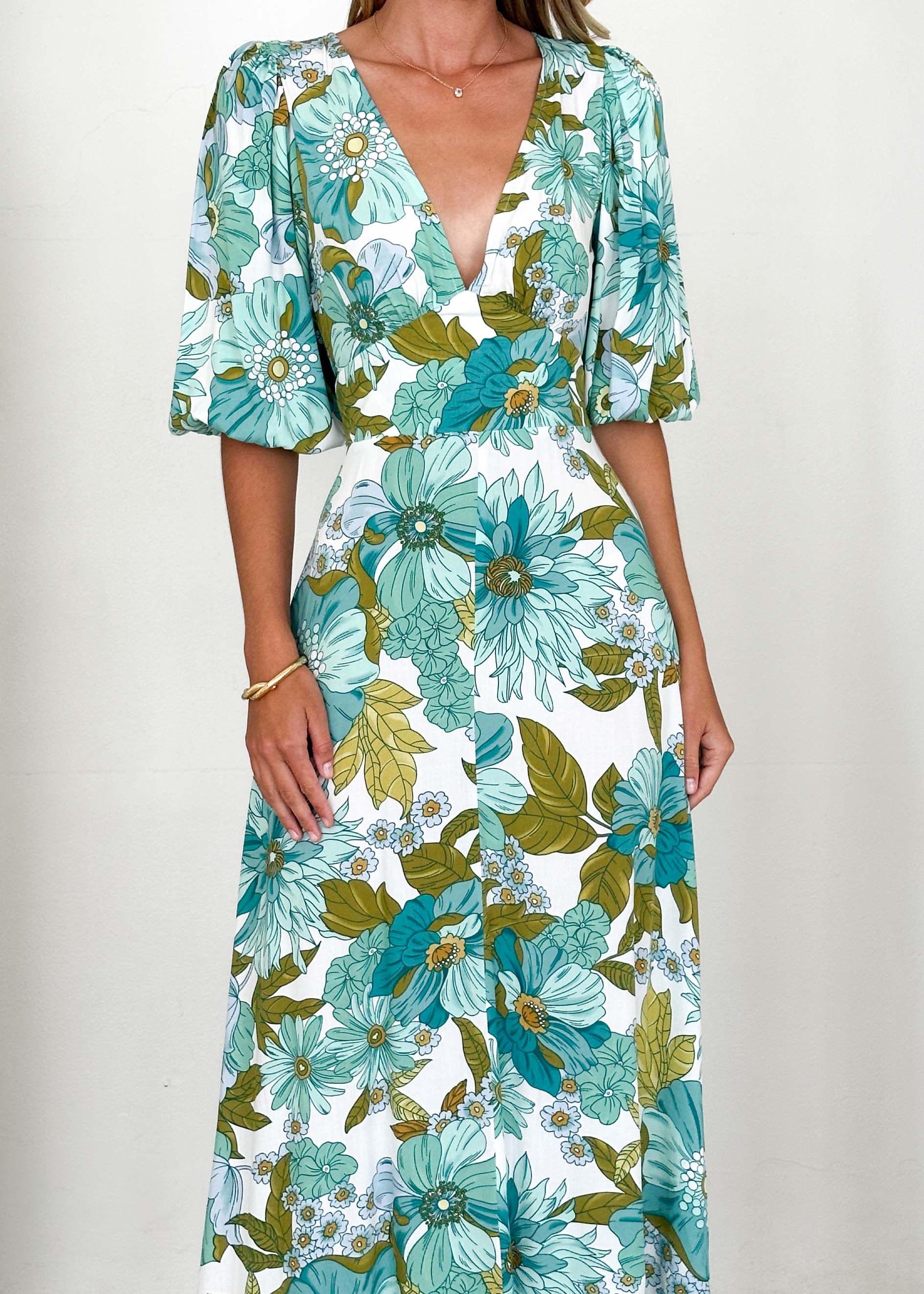 Daphne Maxi Dress - Amaya Green