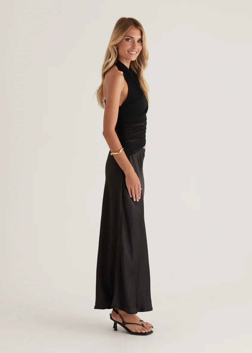 Renata Halter Maxi Dress - Black