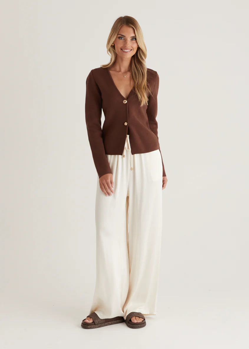 Triton Knit Top - Chocolate