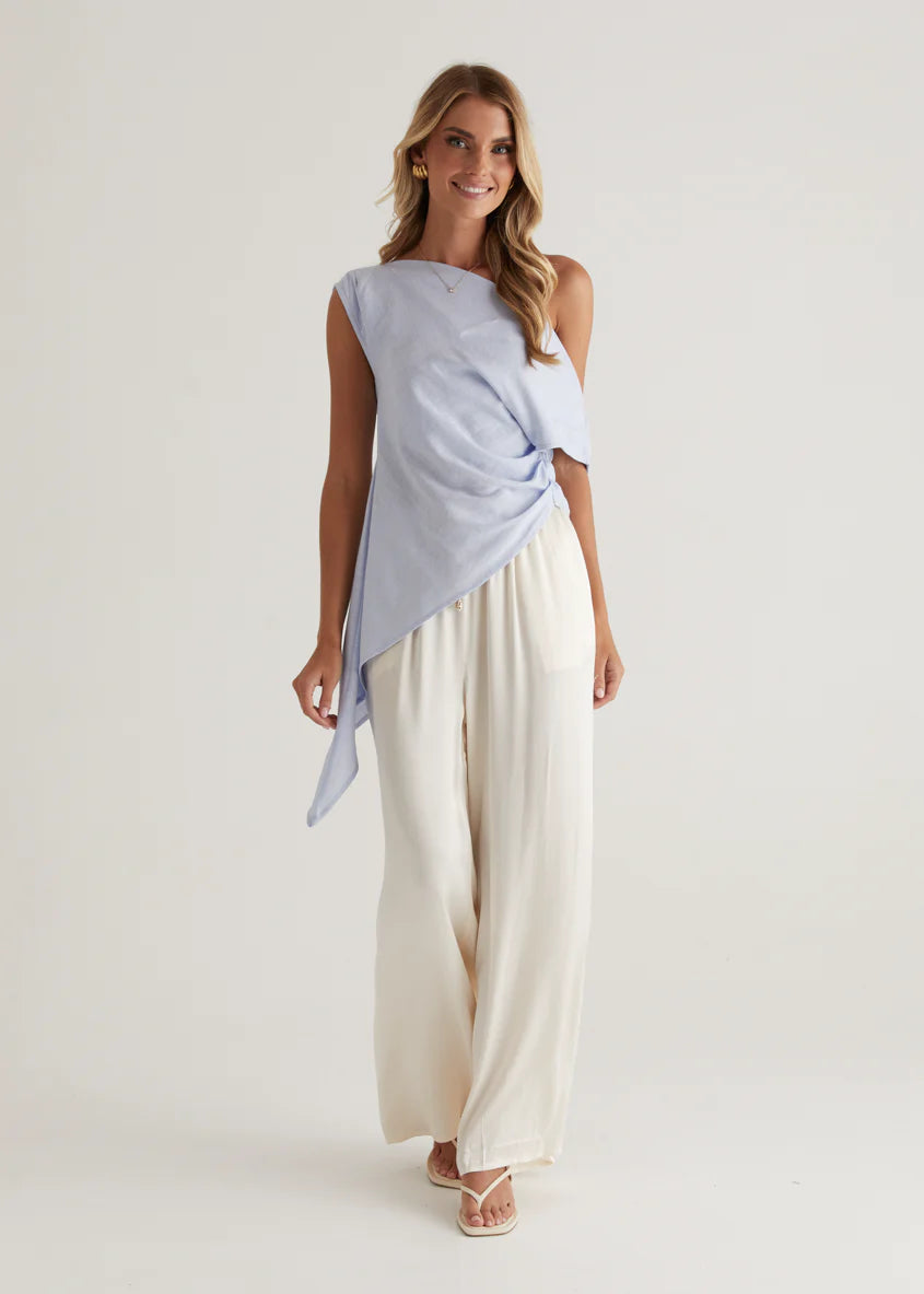 Kylo One Shoulder Top - Blue