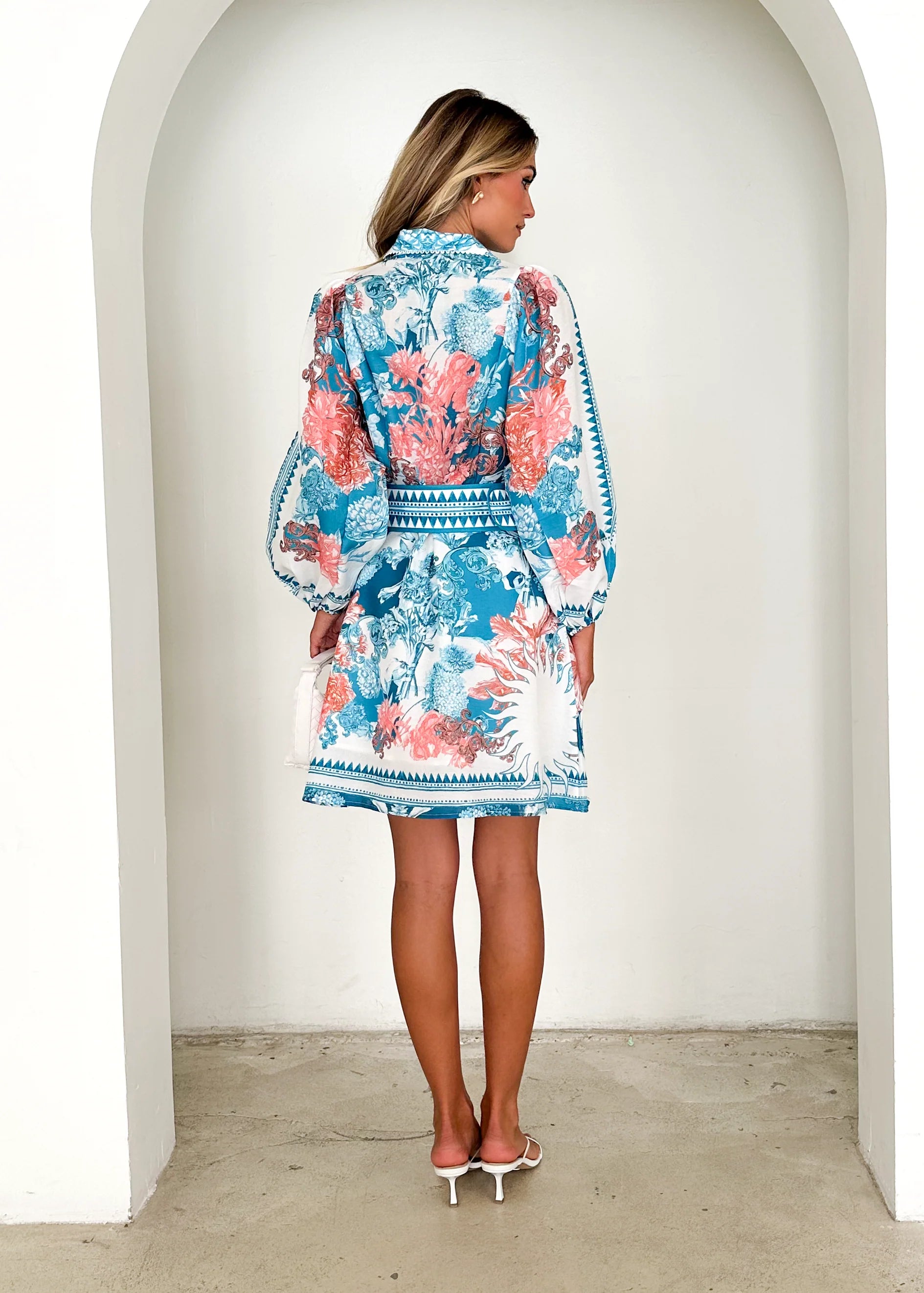 Taromina Dress - Coral Sea