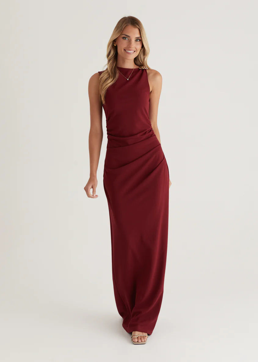 Rosita Maxi Dress - Burgundy