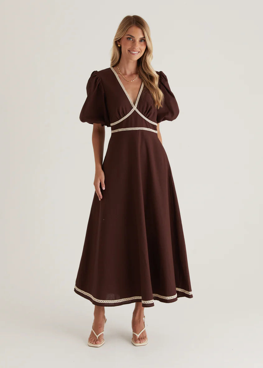 Ellodie Maxi Dress - Espresso