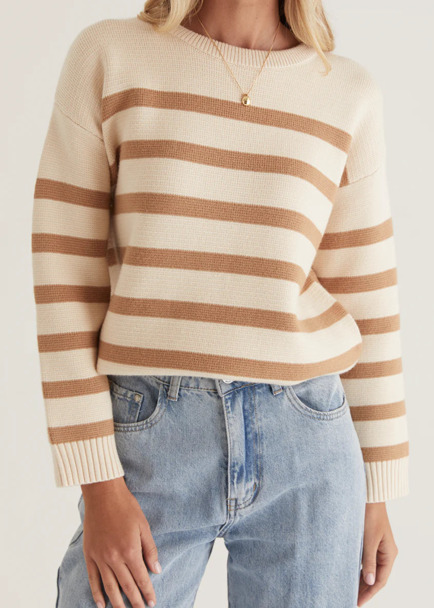 Coastalla Sweater - Beige Stripe