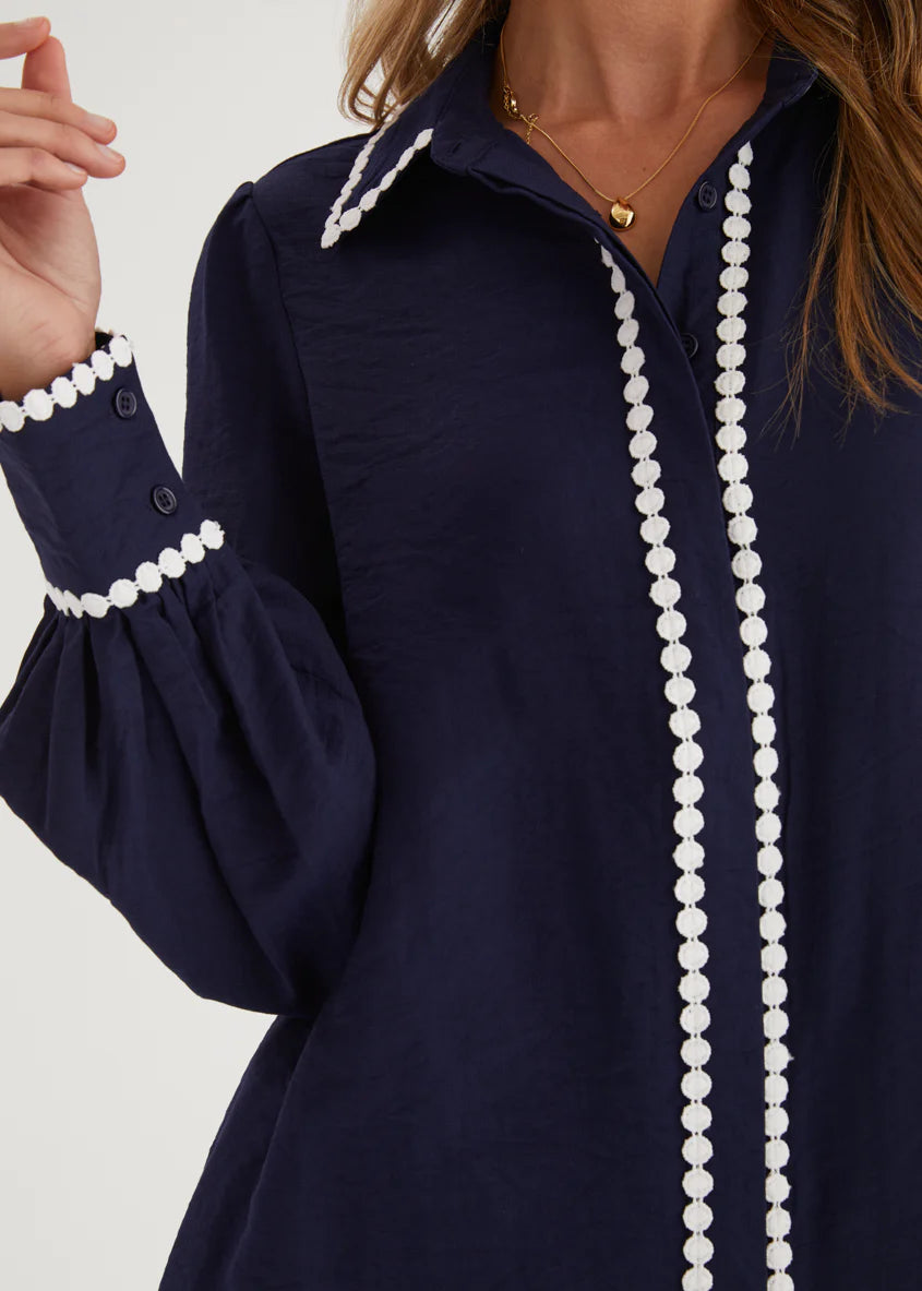 Sariyah Shirt - Navy