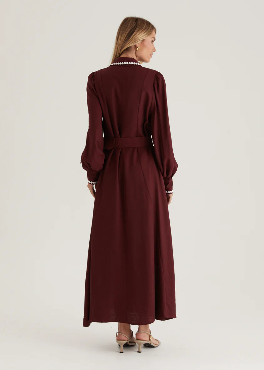 Nevaeh Maxi Dress - Burgundy