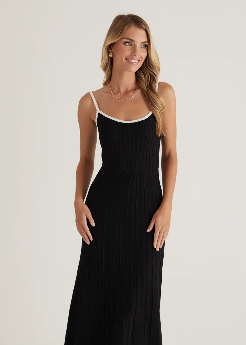 Lennox Knit Maxi Dress - Black
