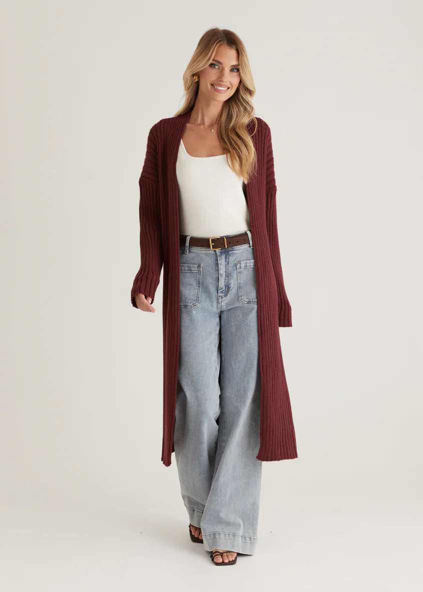 Ronan Cardigan - Burgundy