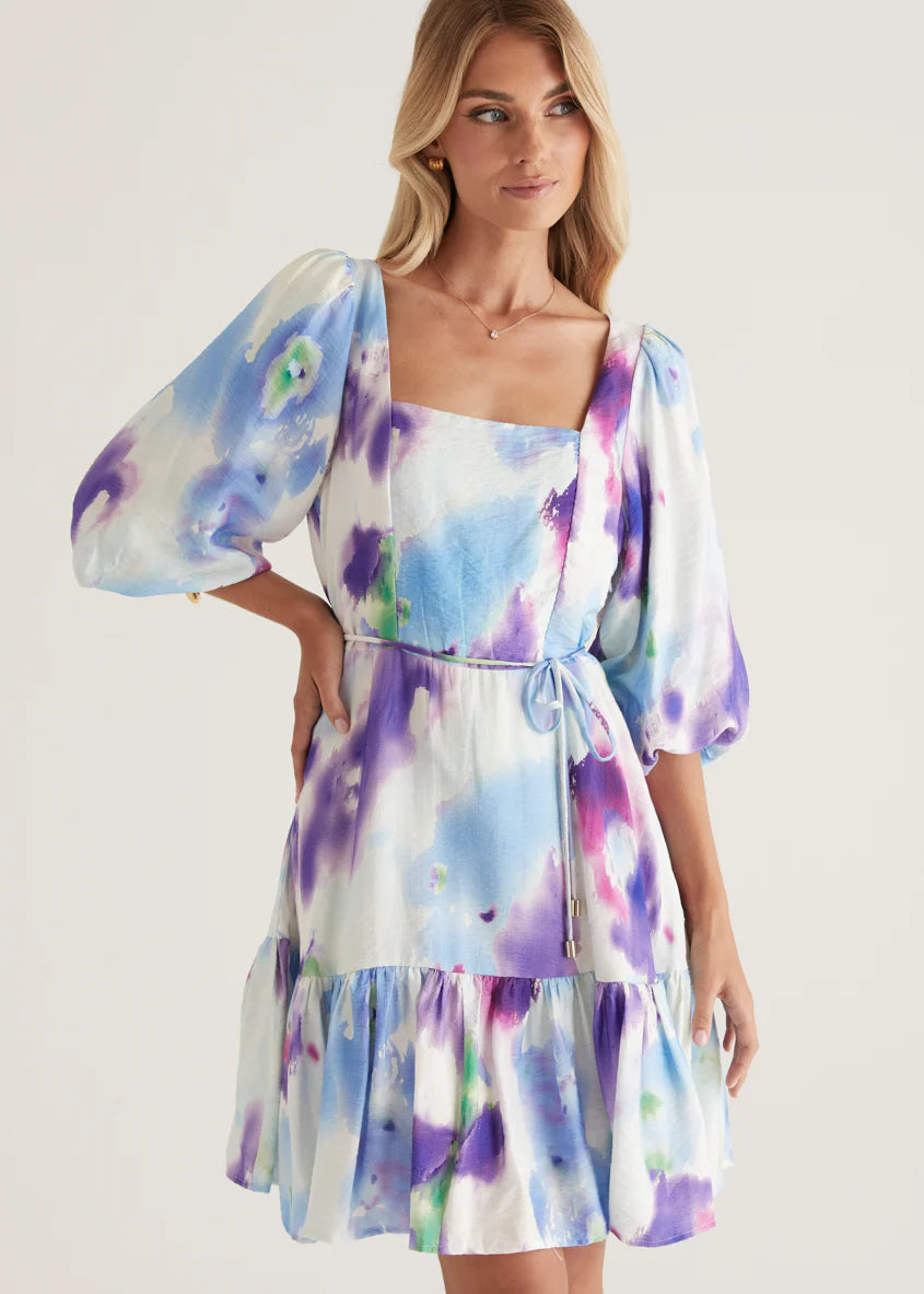 Namisha Dress - Violet Watercolour