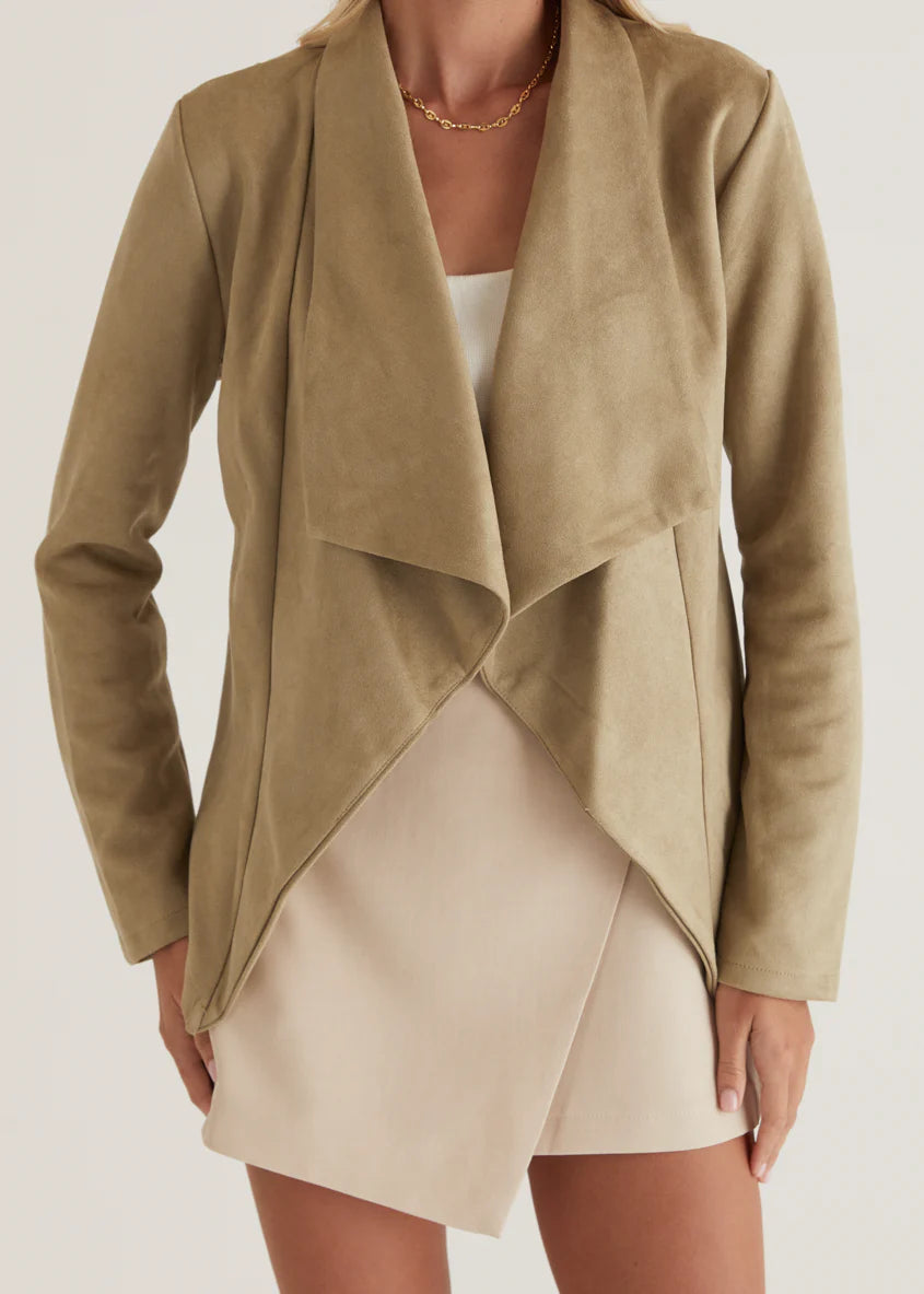 Cendra Suede Jacket - Sage