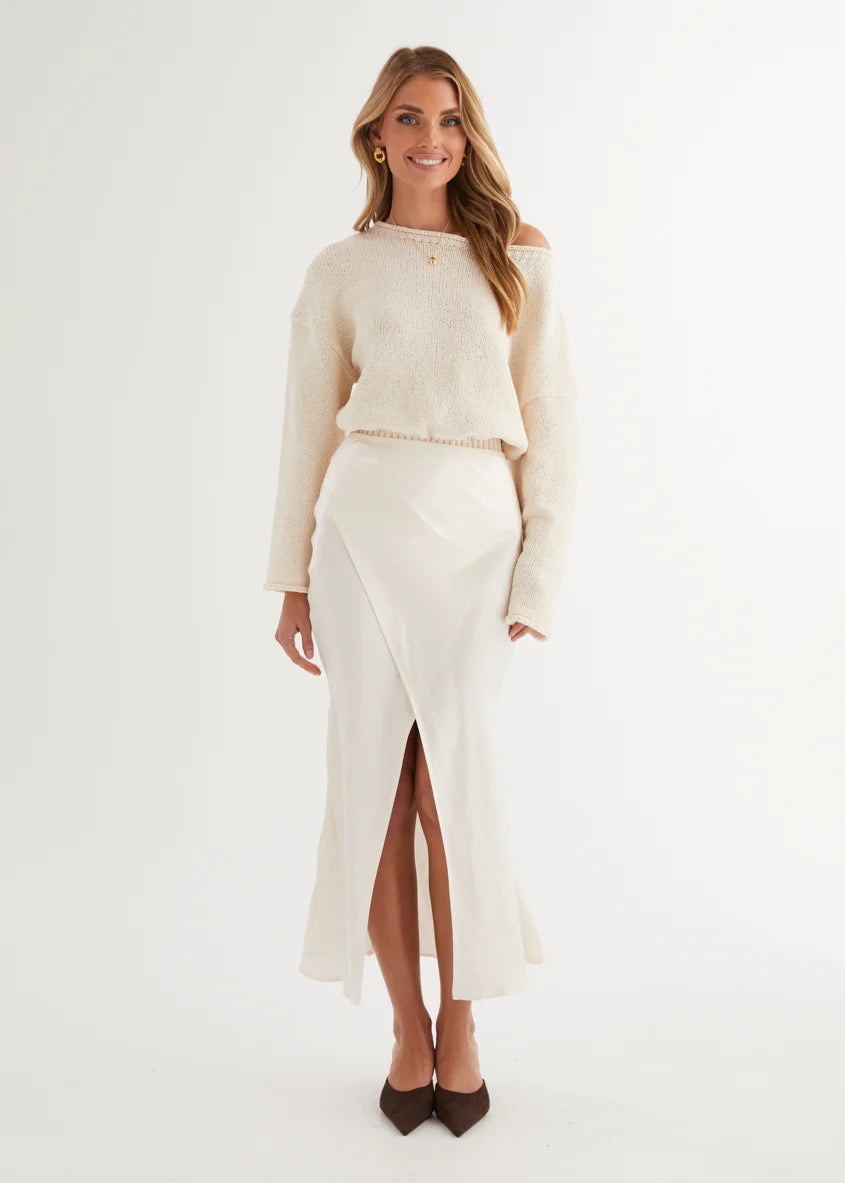 Kutti Midi Skirt - Cream