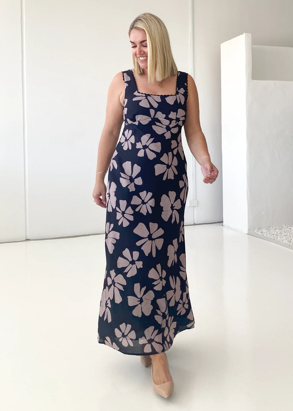 Lovestone Maxi Dress - Black Floral