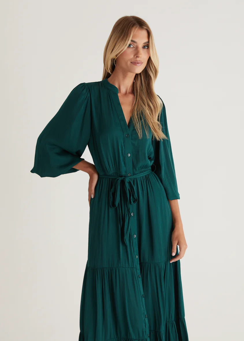Maya Midi Dress - Emerald