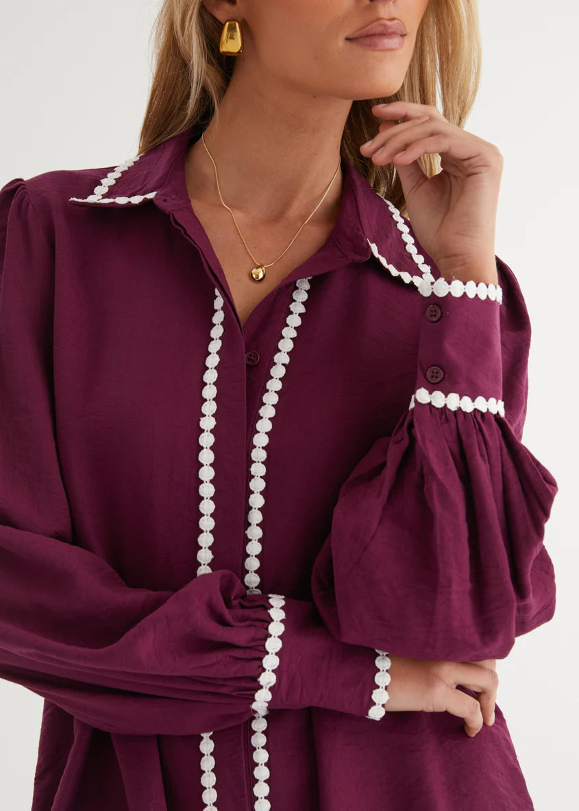 Sariyah Shirt - Plum