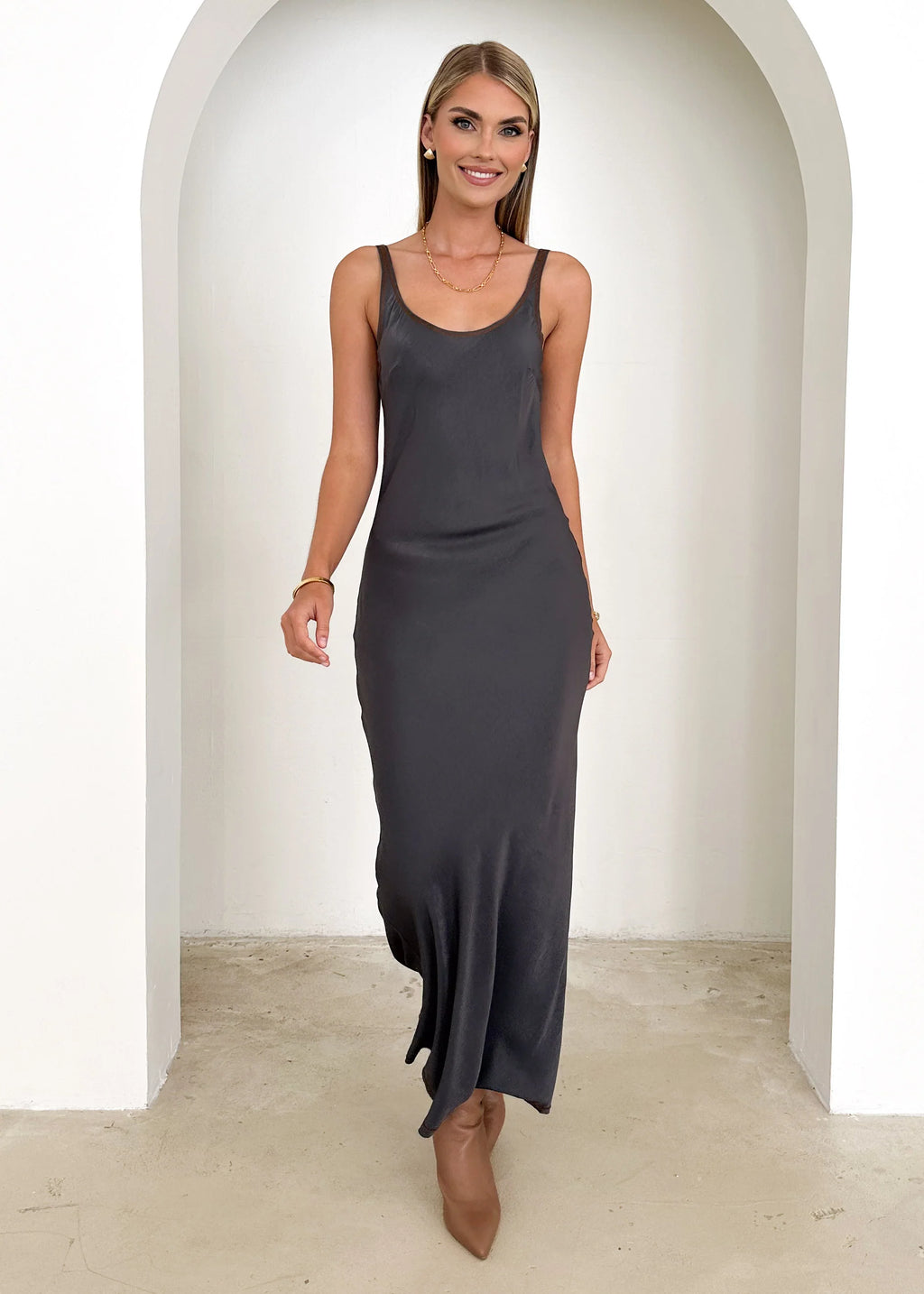 Jour Maxi Dress - Charcoal
