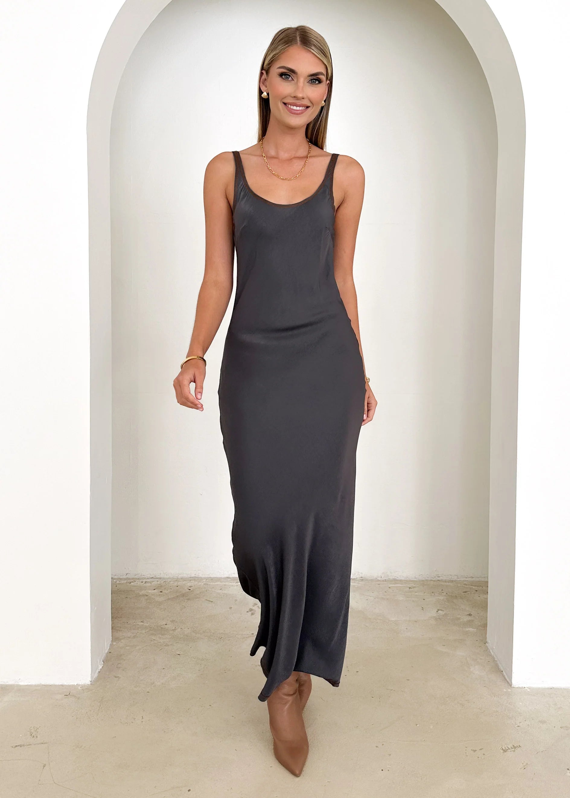 Jour Maxi Dress - Charcoal