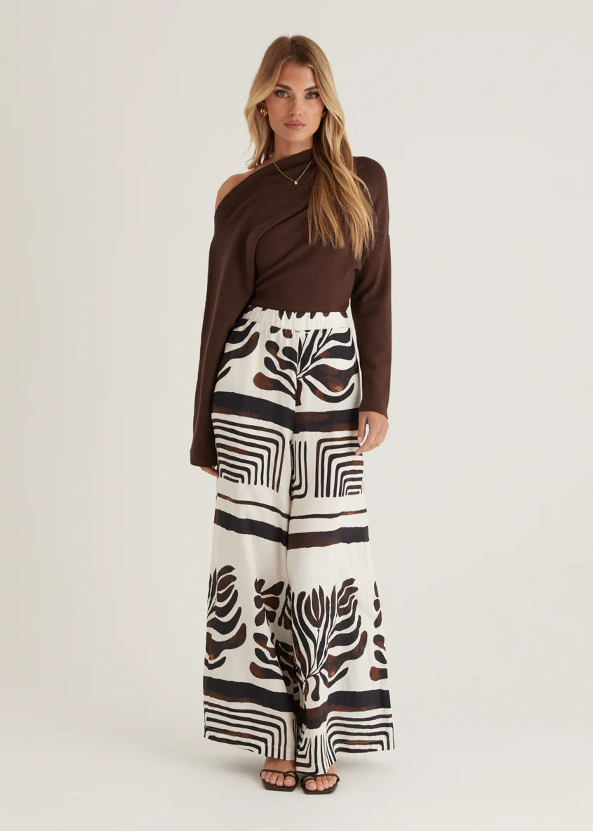 Verona Pants - Black Abstract