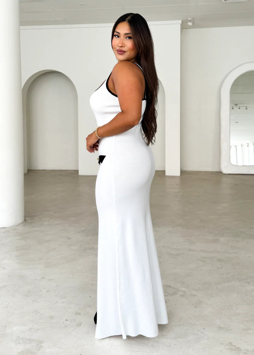 Praia Knit Maxi Dress - Off White