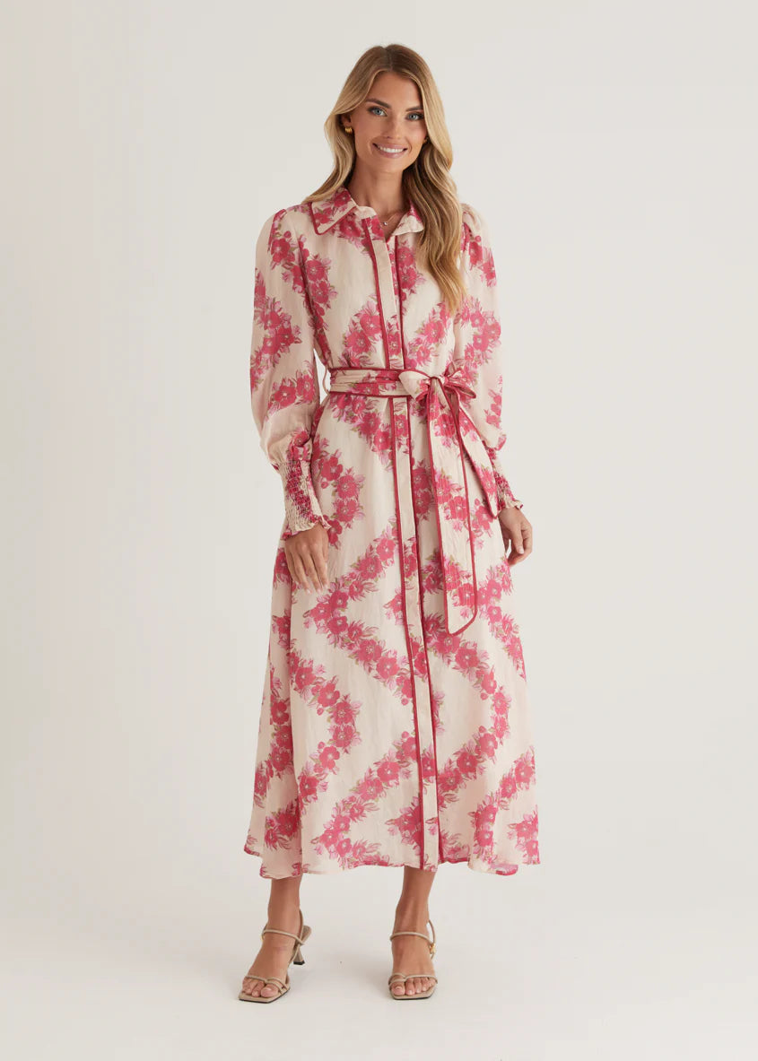 Rosemary Maxi Dress - Magenta Floral