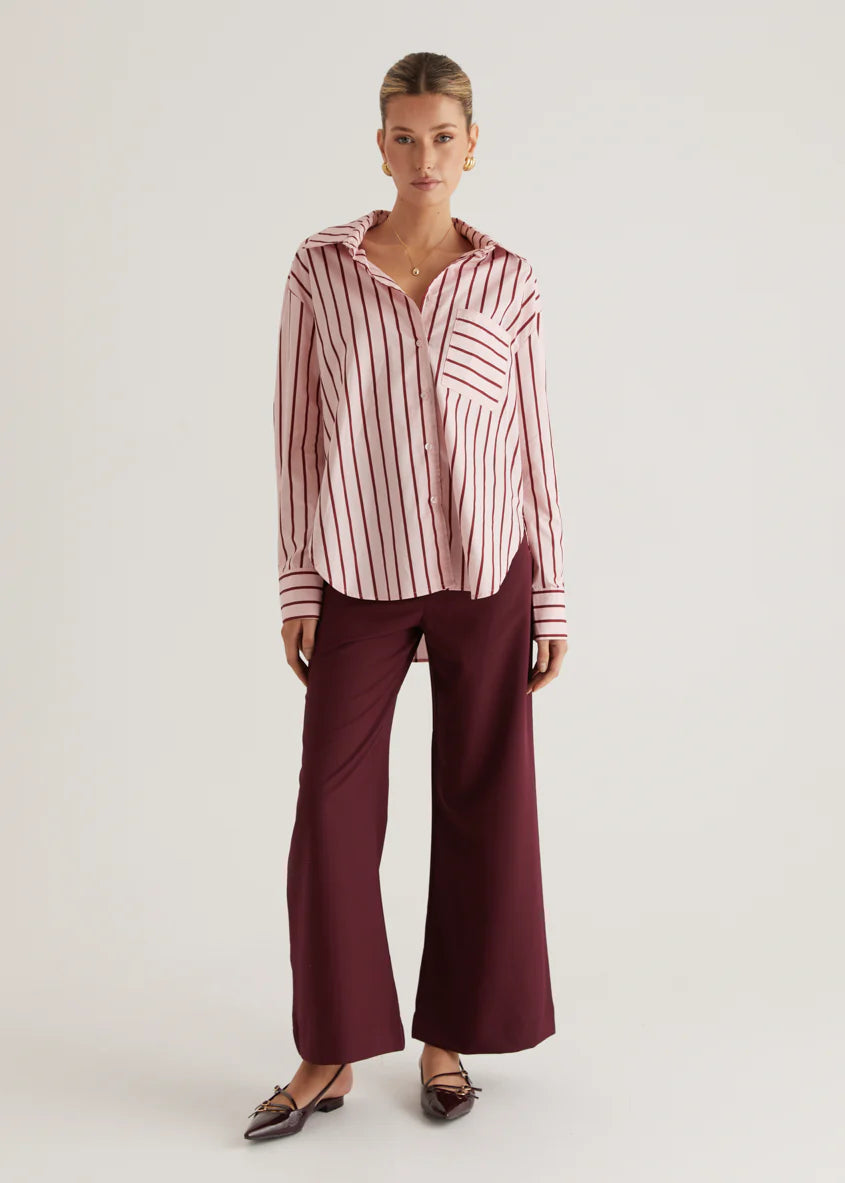 Poppy Shirt - Pink Stripe